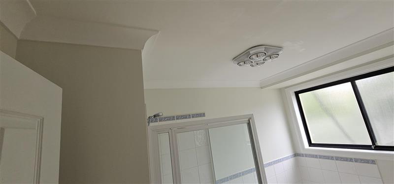 After: Bathroom ceiling water damage reinstatement, insurance rectification, Dubbo NSW